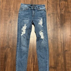 Contraband Distressed Blue Jeans girls size 8